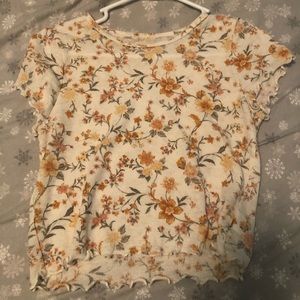 womens american eagle floral cut shirt medium size